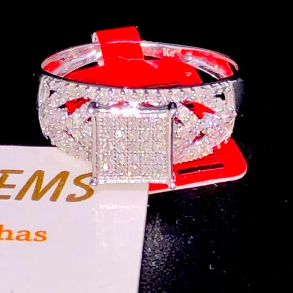 REAL DIAMOND Custom designer diamond ring. NOT CZ! - Picture 1 of 9